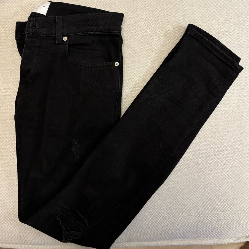Sandro Black Distressed Jeans